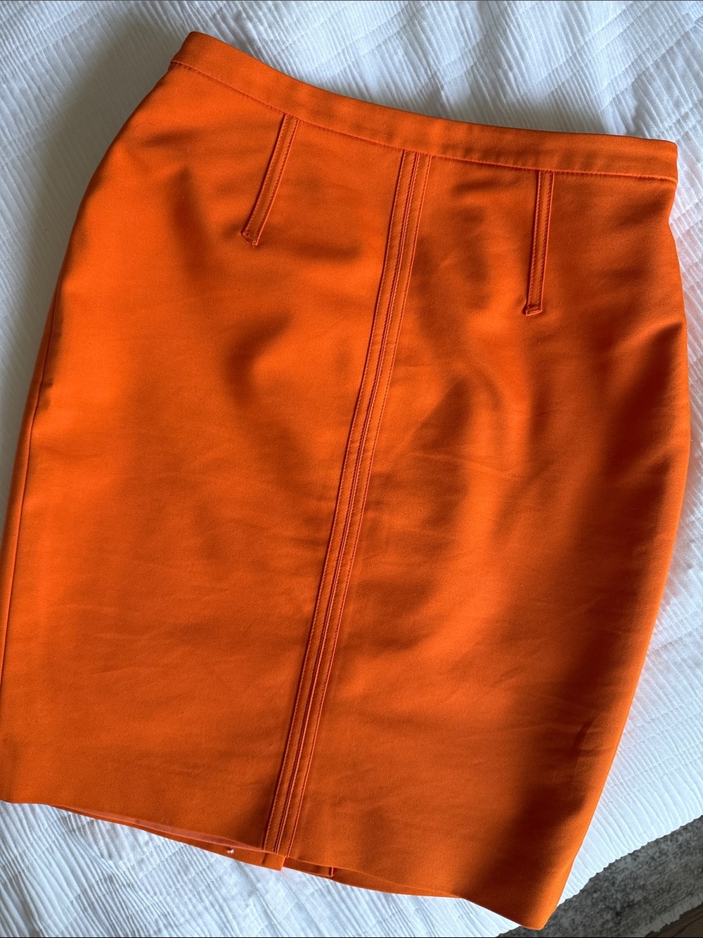 Ann Taylor Orange Pencil Skirt